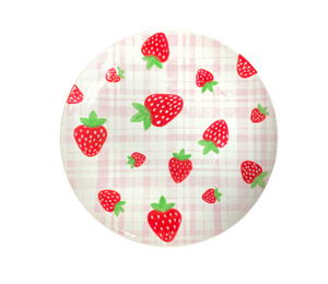 Encino Strawberry Plaid Plate