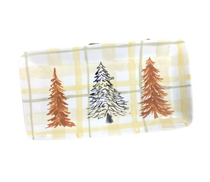 Encino Pines And Plaid Platter