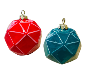 Encino Jewel Toned Faceted Ornament